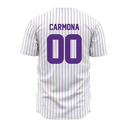 North Alabama - NCAA Baseball : Carlos Carmona - Pin Stripes Jersey-1
