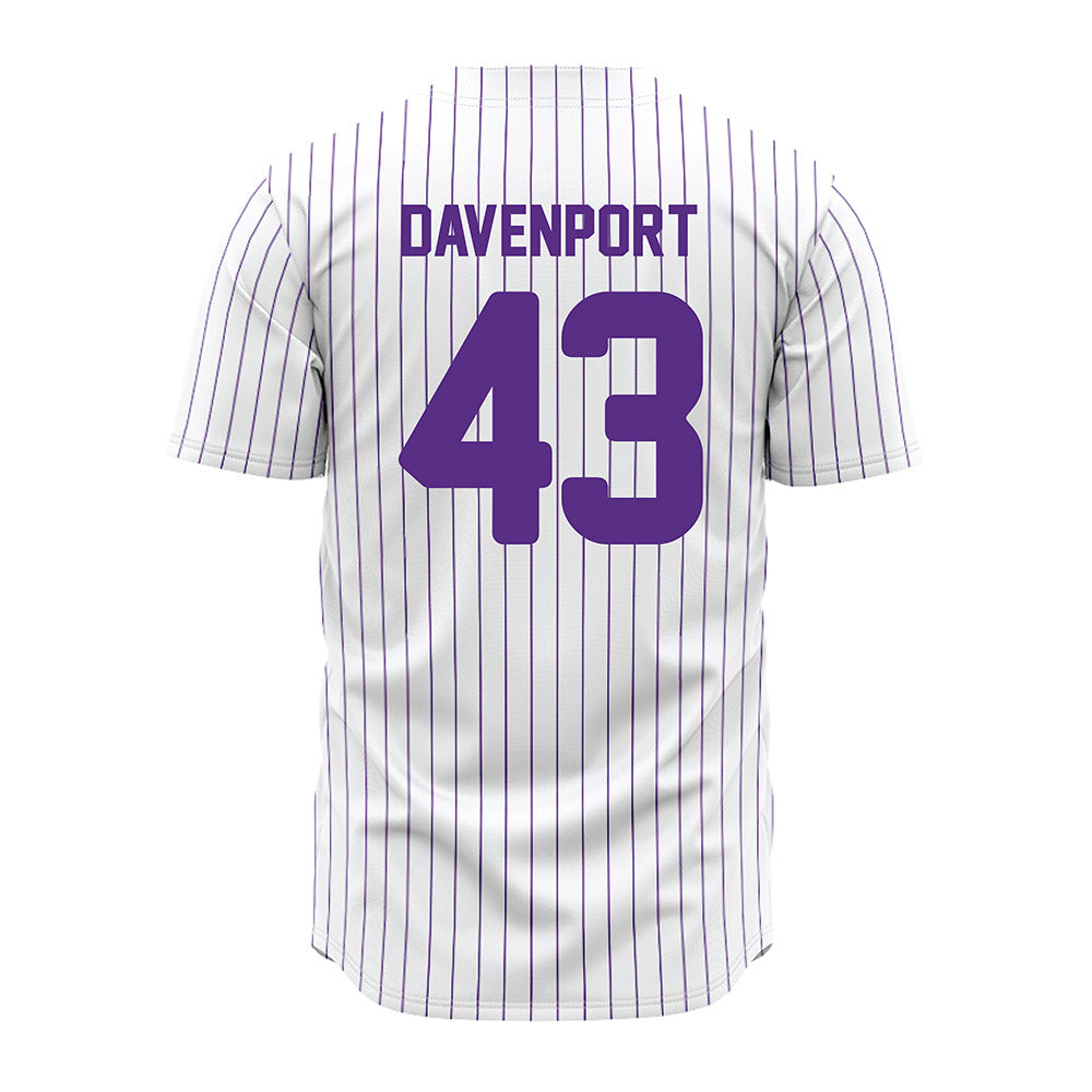 North Alabama - NCAA Baseball : Luke Davenport - Pin Stripes Jersey-1