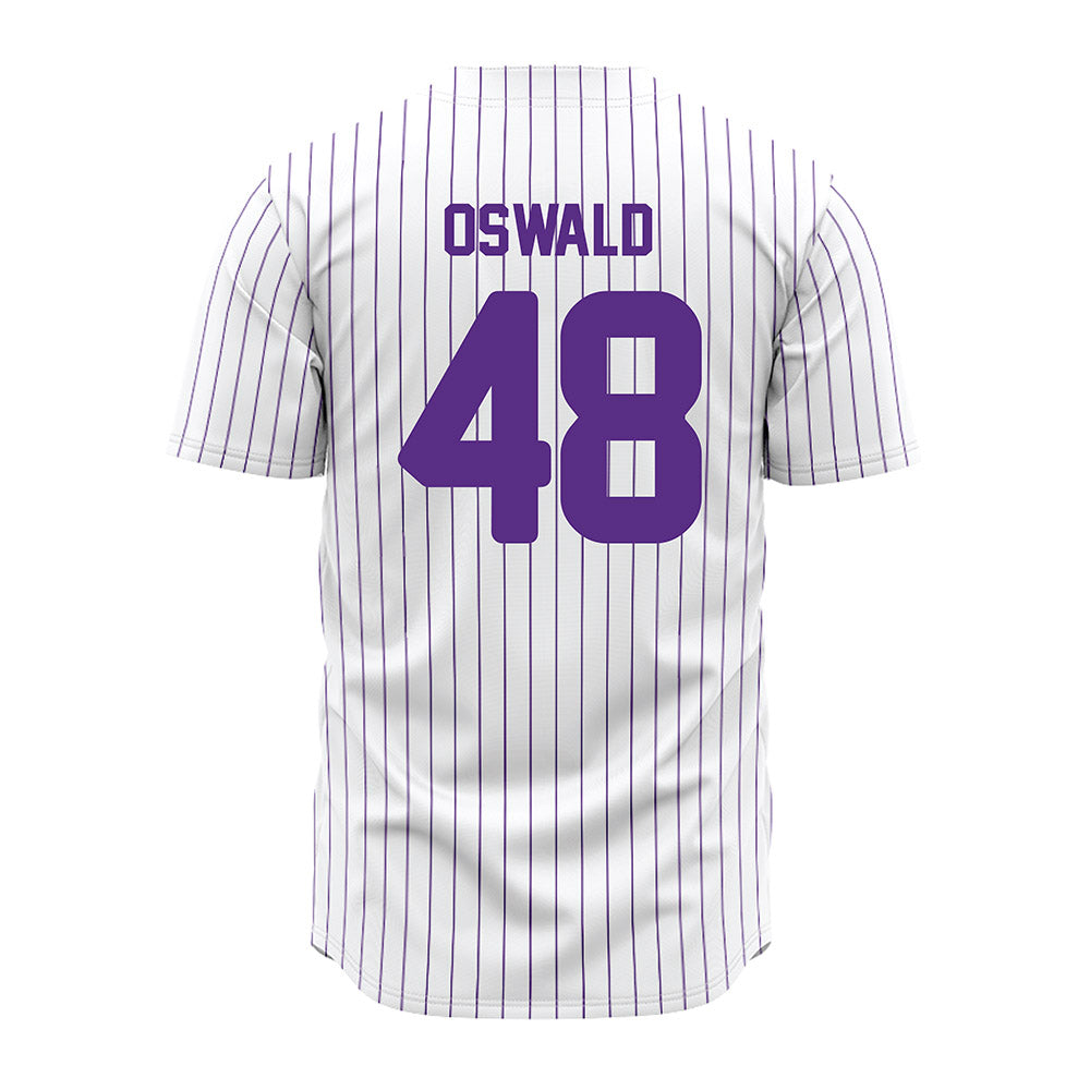 North Alabama - NCAA Baseball : Gavin Oswald - Pin Stripes Jersey-1