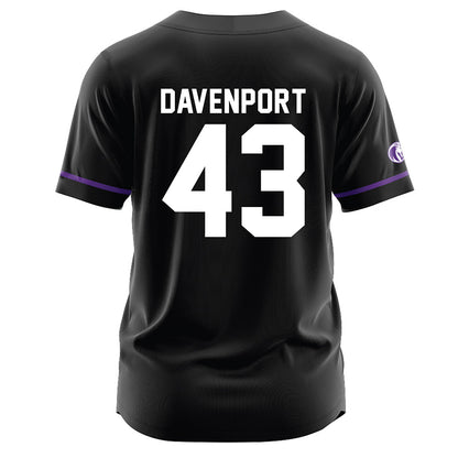 North Alabama - NCAA Baseball : Luke Davenport - Black Jersey-1