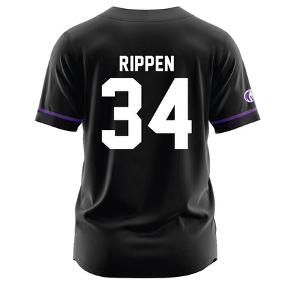 North Alabama - NCAA Baseball : Nash Rippen - Black Jersey-1