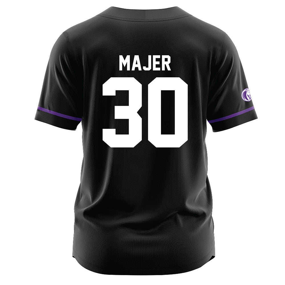 North Alabama - NCAA Baseball : Zakary Majer - Black Jersey-1