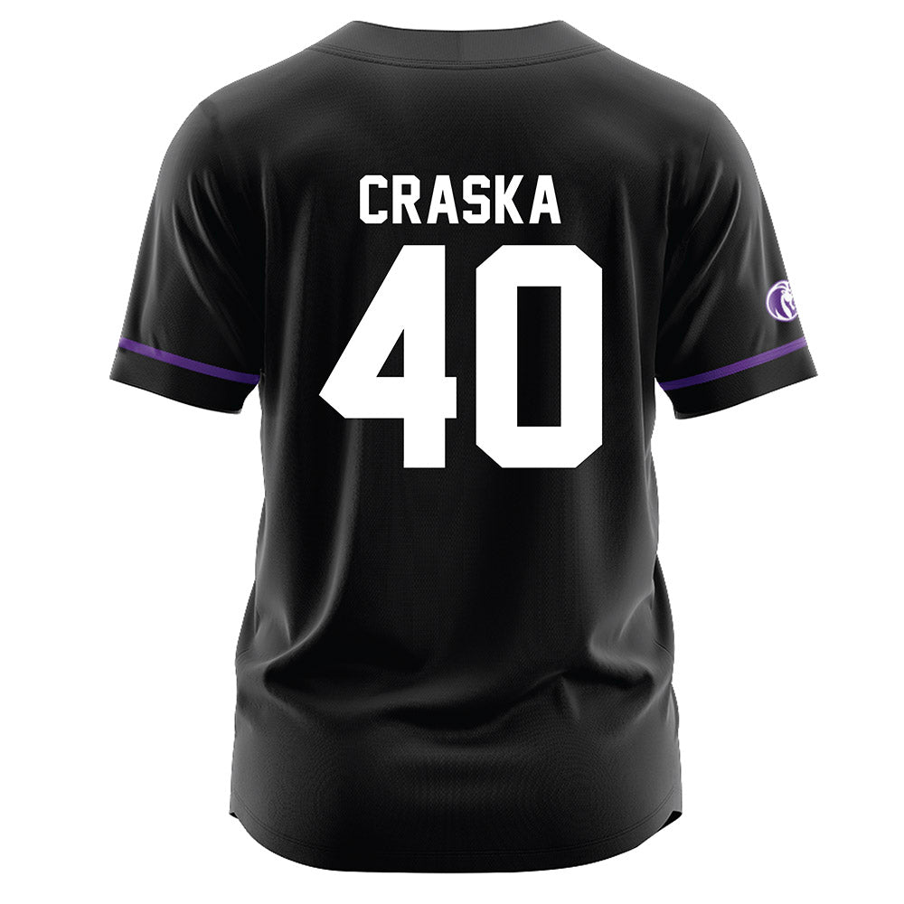 North Alabama - NCAA Baseball : Petey Craska - Black Jersey-1
