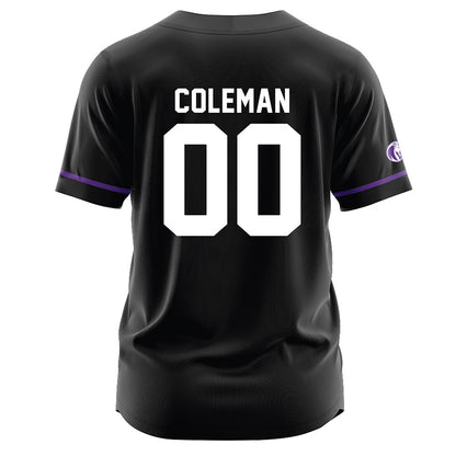 North Alabama - NCAA Baseball : Dylan Coleman - Black Jersey-1
