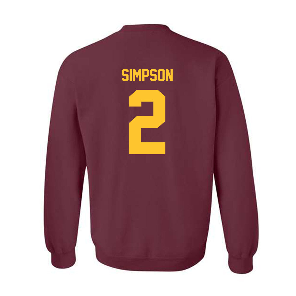 Arizona State - NCAA Women's Soccer : emilie simpson - Classic Shersey Crewneck Sweatshirt