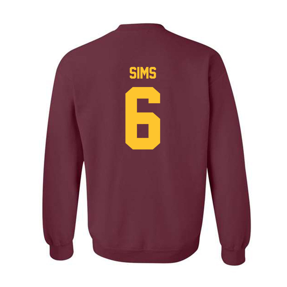 Arizona State - NCAA Football : Jeff Sims - Classic Shersey Crewneck Sweatshirt-1