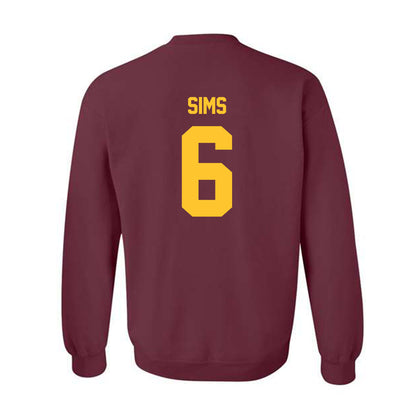 Arizona State - NCAA Football : Jeff Sims - Classic Shersey Crewneck Sweatshirt-1