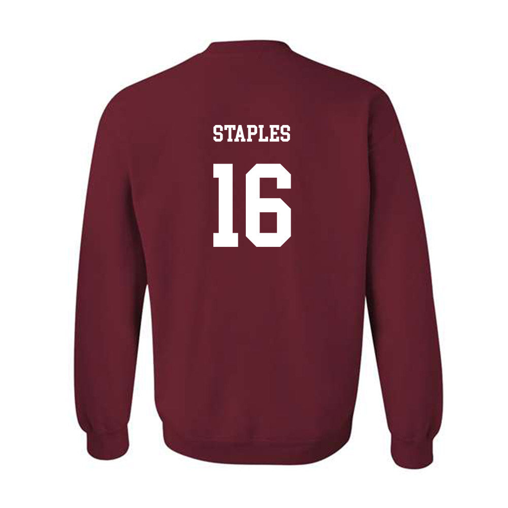 UMass - NCAA Football : Noah Staples - Classic Fashion Shersey Crewneck Sweatshirt