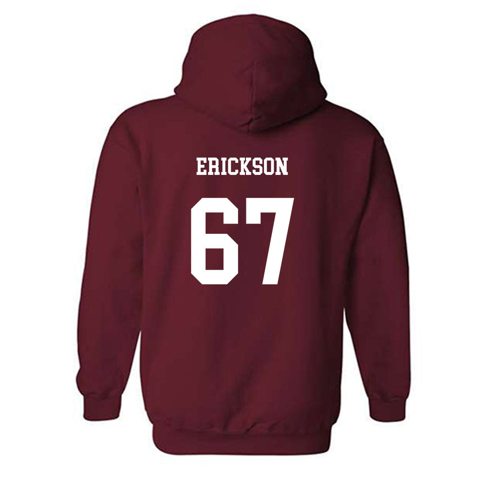 UMass - NCAA Football : Cole Erickson - Classic Fashion Shersey Hooded Sweatshirt