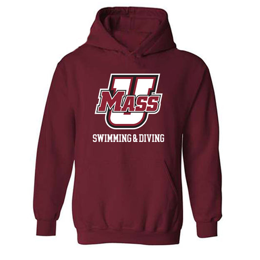 UMass - NCAA Women's Swimming & Diving : Elle Gray - Classic Fashion Shersey Hooded Sweatshirt-0
