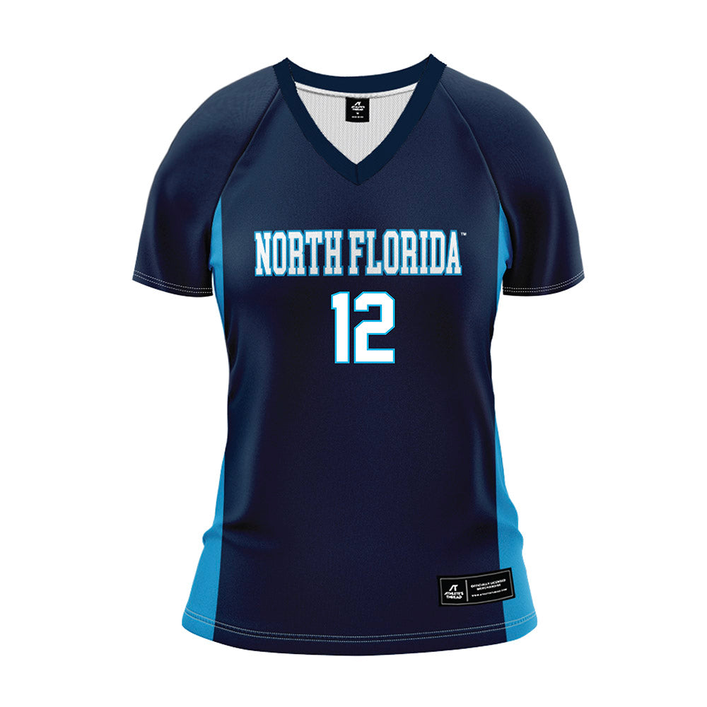 UNF - NCAA Women's Volleyball : Leah McDonald - Navy Volleyball Jersey-0