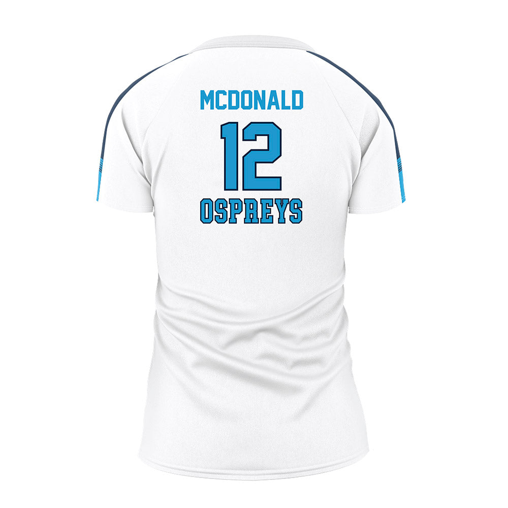 UNF - NCAA Women's Volleyball : Leah McDonald - White Volleyball Jersey-1