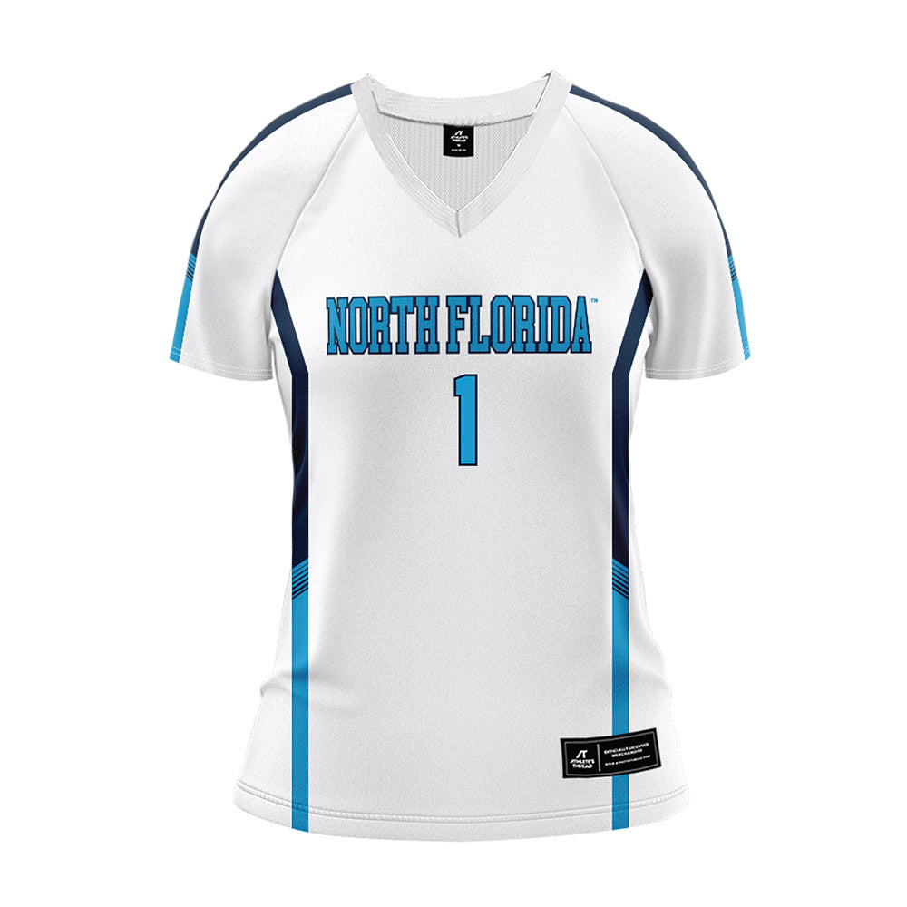 UNF - NCAA Women's Volleyball : Sofia Dawson - White Volleyball Jersey-0