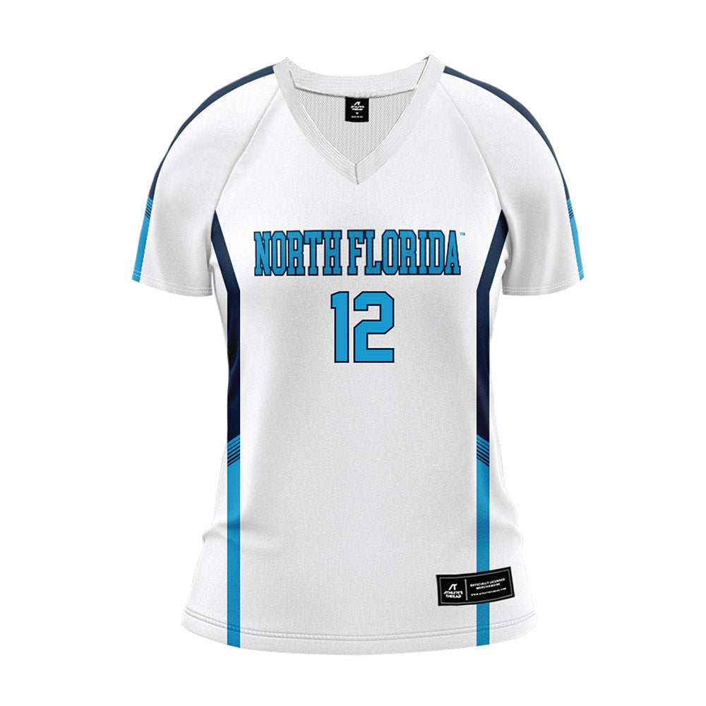 UNF - NCAA Women's Volleyball : Leah McDonald - White Volleyball Jersey-0