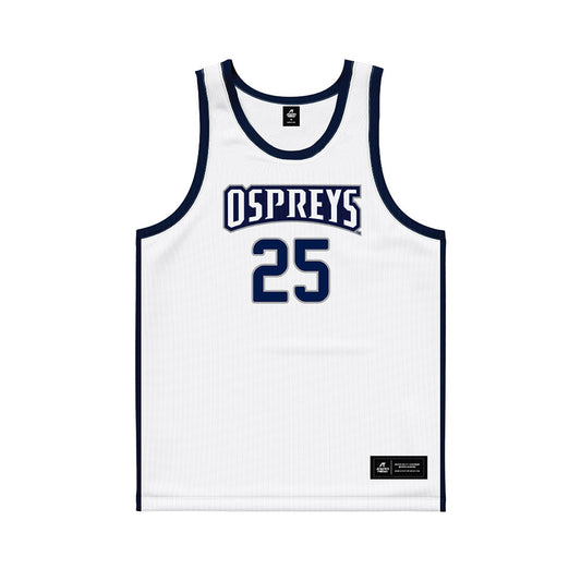 UNF - NCAA Men's Basketball : Gabriel Jacobs - White Basketball Jersey-0