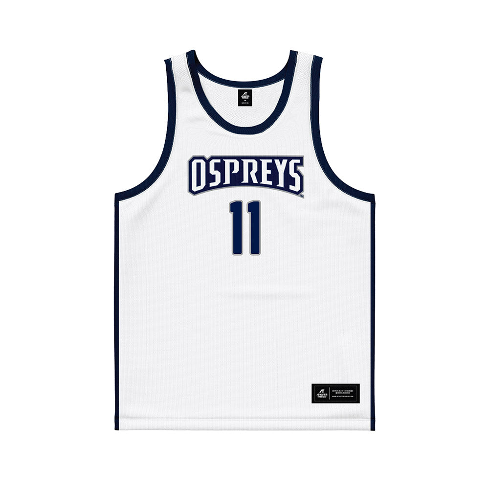 UNF - NCAA Men's Basketball : Kamrin Oriol - White Basketball Jersey