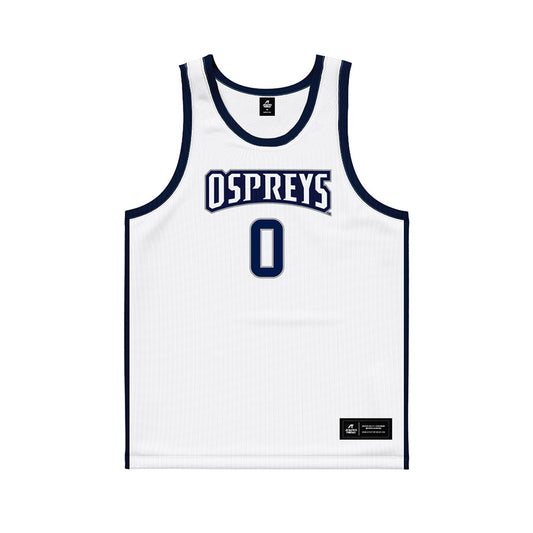 UNF - NCAA Men's Basketball : Mason Watkins - White Basketball Jersey-0