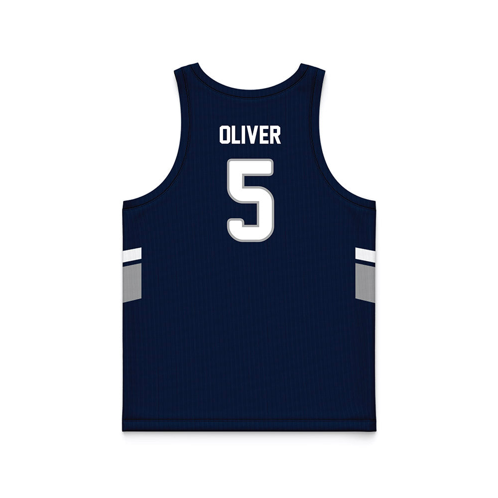 UNF - NCAA Men's Basketball : Dante Oliver - Midnight Navy Basketball Jersey-1