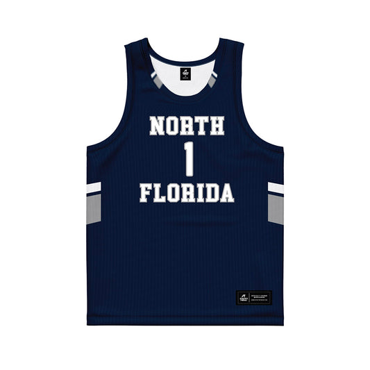 UNF - NCAA Men's Basketball : Taylor Thompson - Midnight Navy Basketball Jersey