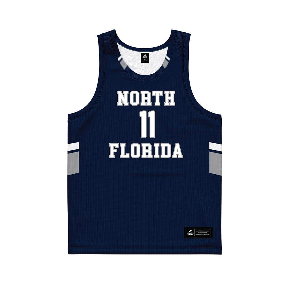 UNF - NCAA Men's Basketball : Kamrin Oriol - Midnight Navy Basketball Jersey