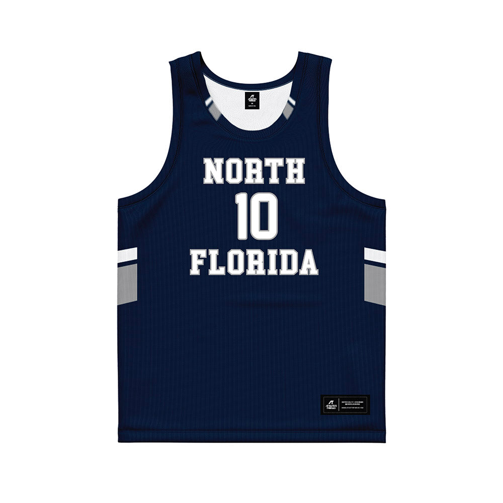 UNF - NCAA Men's Basketball : Kent Jackson - Midnight Navy Basketball Jersey-0