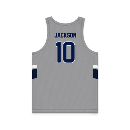 UNF - NCAA Men's Basketball : Kent Jackson - Grey Basketball Jersey-1