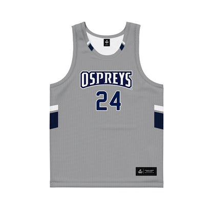 UNF - NCAA Men's Basketball : Nestor Dyachok - Grey Basketball Jersey-0