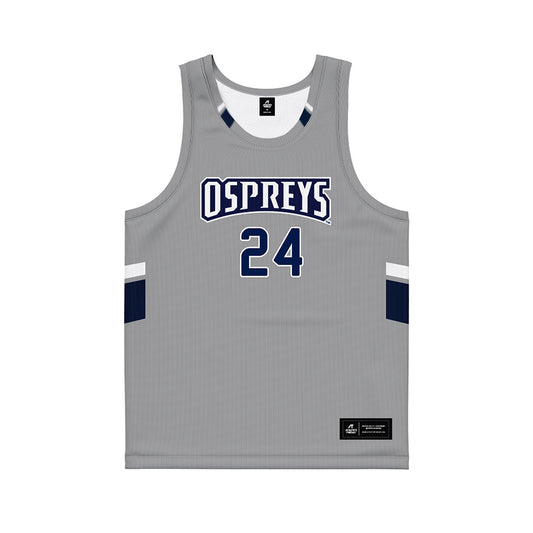 UNF - NCAA Men's Basketball : Nestor Dyachok - Grey Basketball Jersey-0