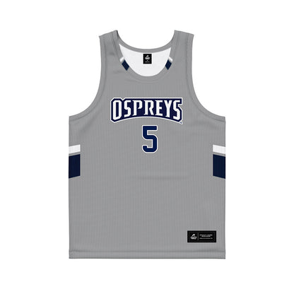 UNF - NCAA Men's Basketball : Dante Oliver - Grey Basketball Jersey-0