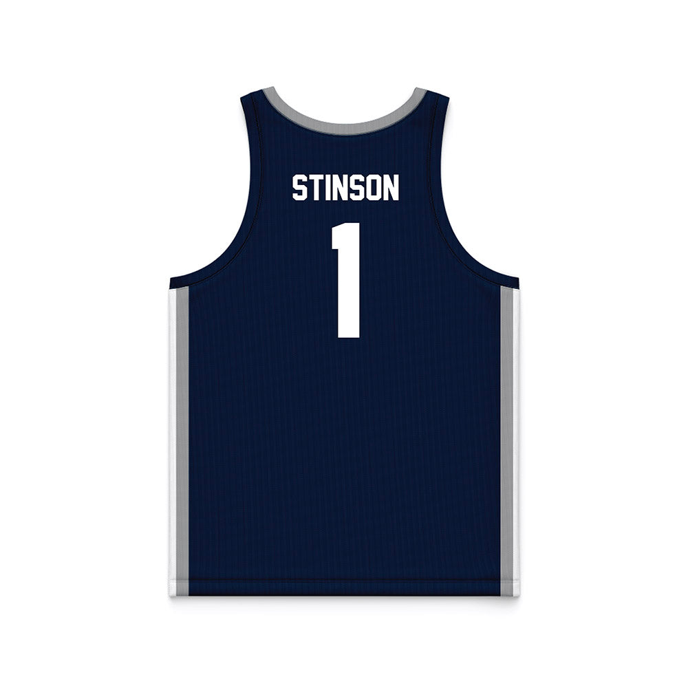 UNF - NCAA Women's Basketball : Jamisyn Stinson - Midnight Navy Basketball Jersey-1
