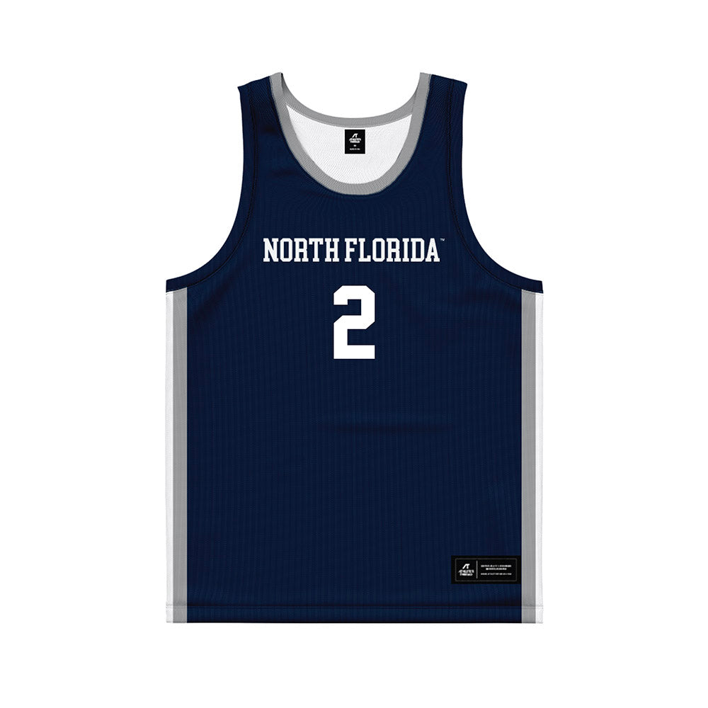 UNF - NCAA Women's Basketball : Jazmine Spencer - Midnight Navy Basketball Jersey