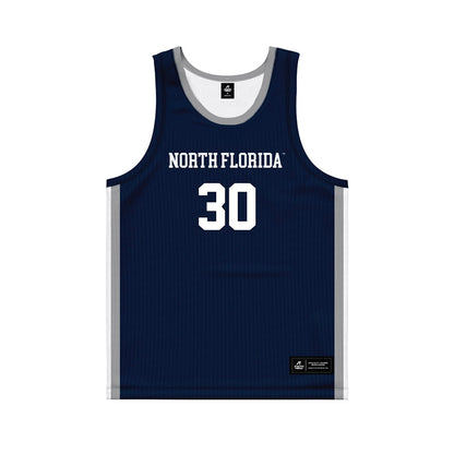 UNF - NCAA Women's Basketball : Dezuray McGill - Midnight Navy Basketball Jersey-0