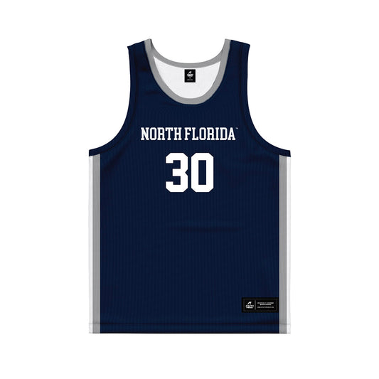 UNF - NCAA Women's Basketball : Dezuray McGill - Midnight Navy Basketball Jersey-0