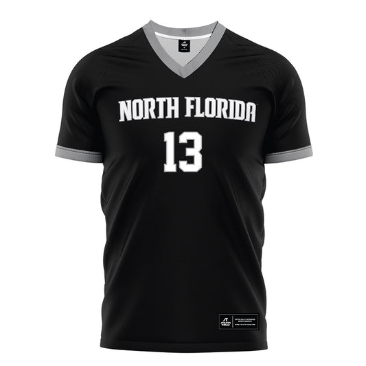 UNF - NCAA Men's Soccer : Adan mcglynn - Black Soccer Jersey-0