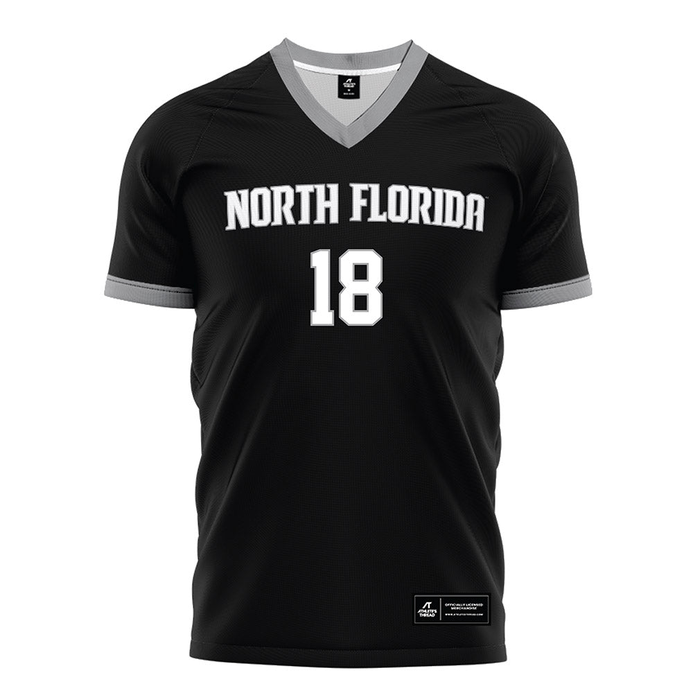 UNF - NCAA Men's Soccer : Mark Romano - Black Soccer Jersey-0