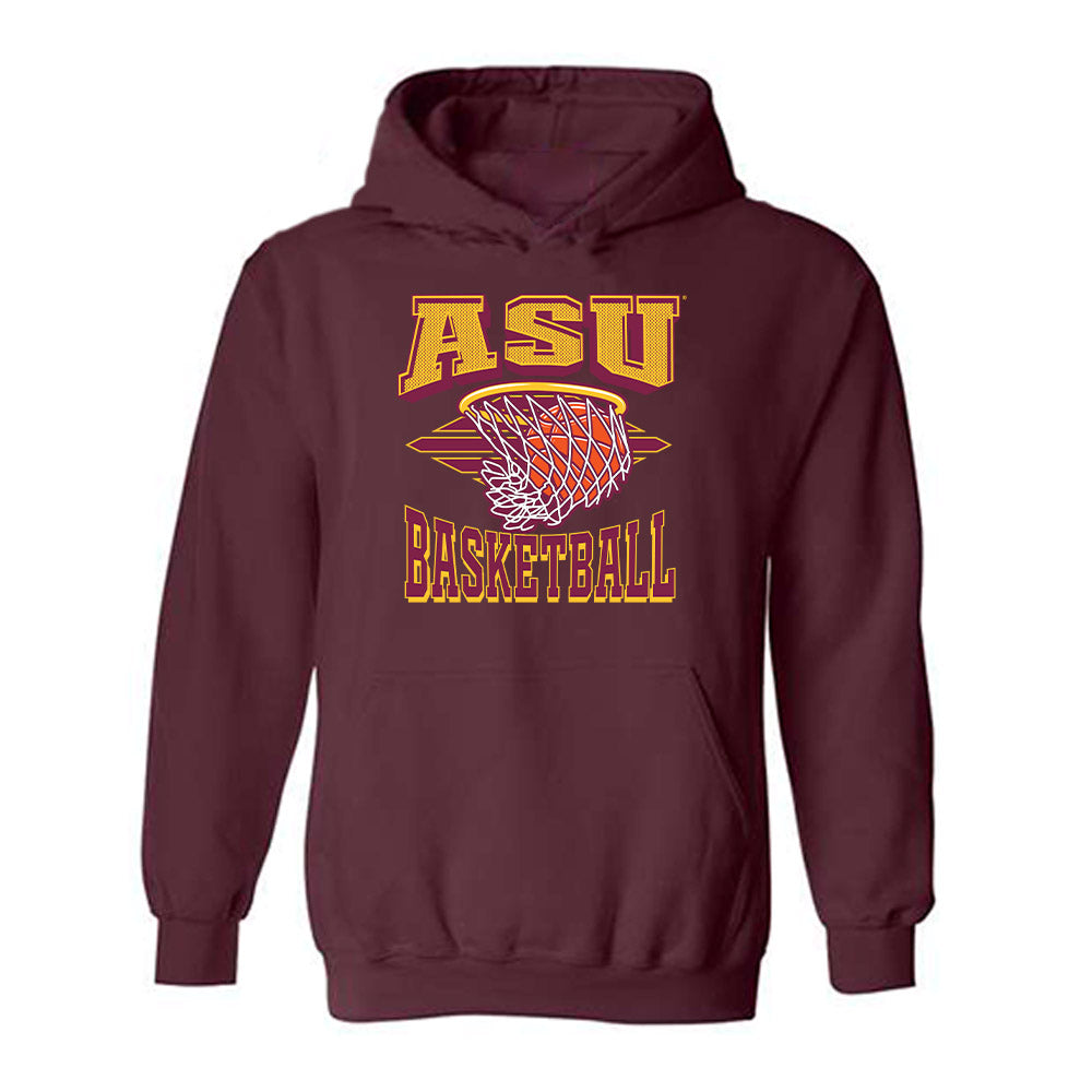 Arizona State - NCAA Men's Basketball : Connor Braun - Classic Fashion Shersey Hooded Sweatshirt-0