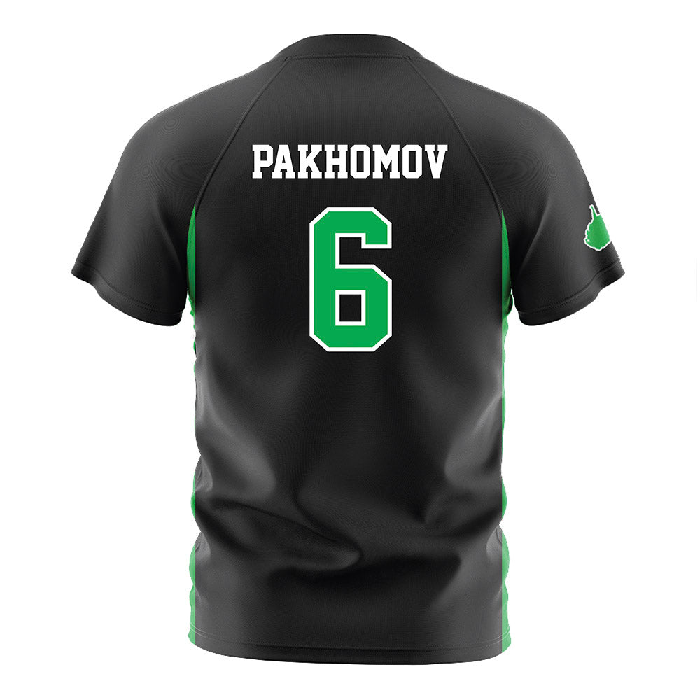 Marshall - NCAA Men's Soccer : Nikita Pakhomov - Black Soccer Jersey-1