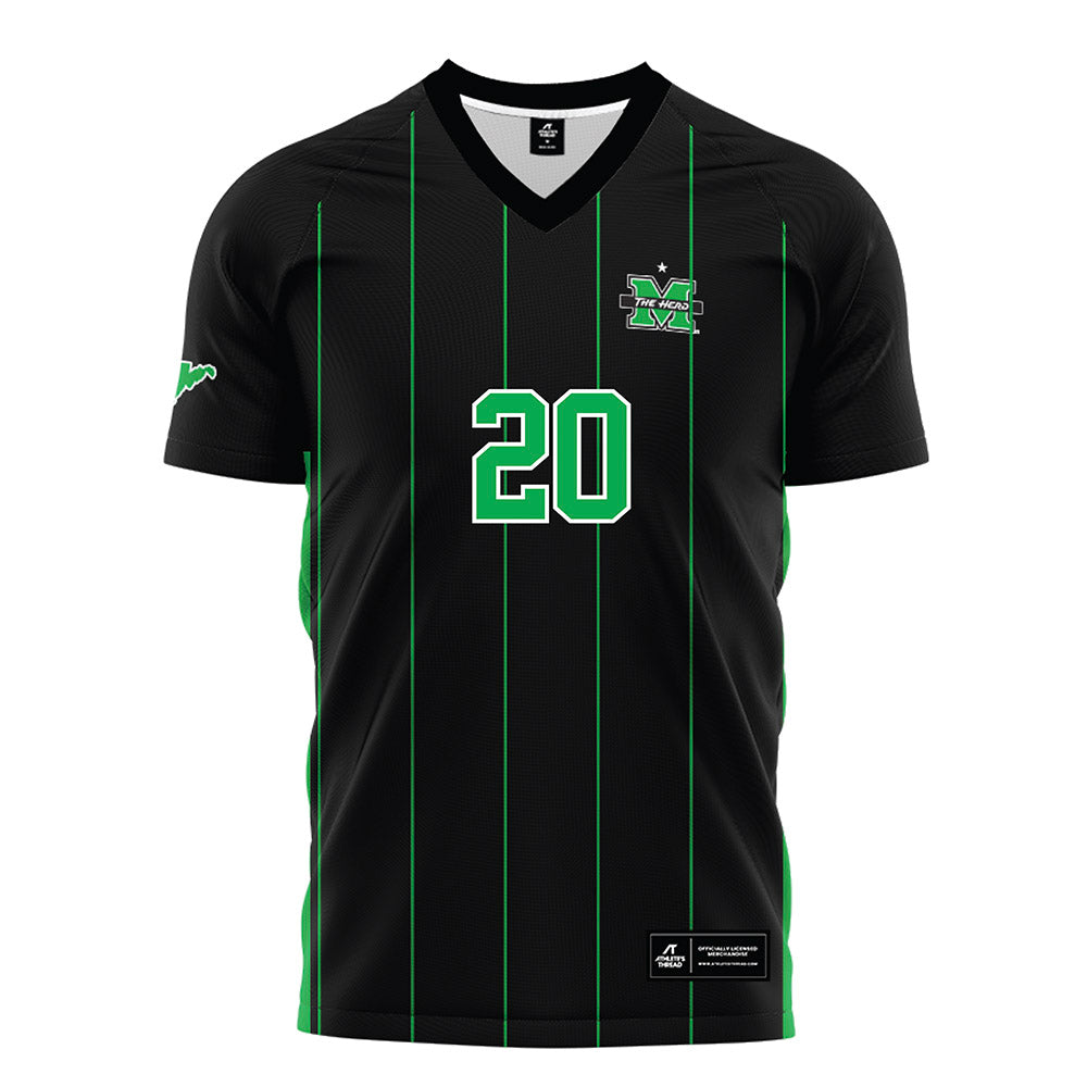 Marshall - NCAA Men's Soccer : Keaviano Francis - Black Soccer Jersey-0