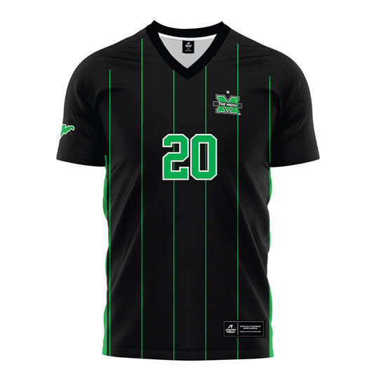 Marshall - NCAA Men's Soccer : Keaviano Francis - Black Soccer Jersey-0