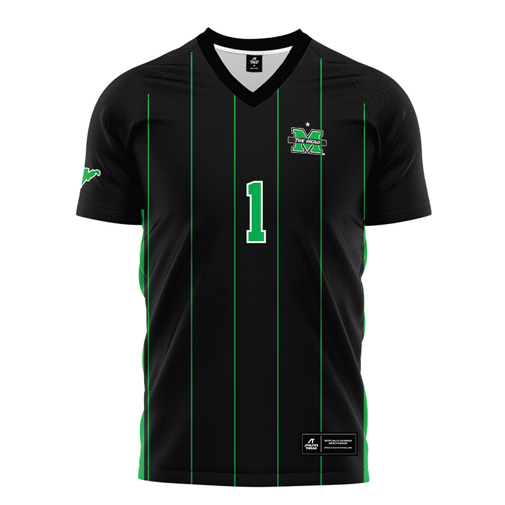 Marshall - NCAA Men's Soccer : Dan Rose - Black Soccer Jersey-0