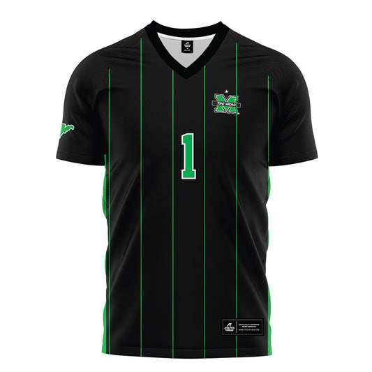 Marshall - NCAA Men's Soccer : Dan Rose - Black Soccer Jersey-0
