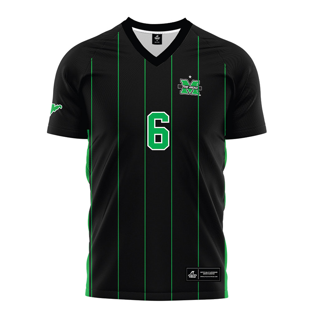 Marshall - NCAA Men's Soccer : Nikita Pakhomov - Black Soccer Jersey-0
