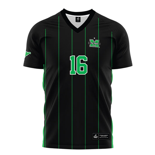 Marshall - NCAA Men's Soccer : Larry Noel - Black Soccer Jersey-0