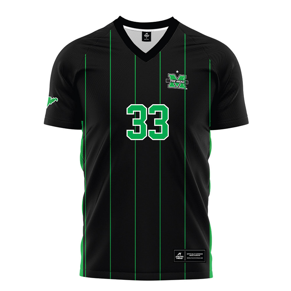 Marshall - NCAA Men's Soccer : Aleksa Janjic - Black Soccer Jersey-0