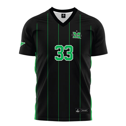 Marshall - NCAA Men's Soccer : Aleksa Janjic - Black Soccer Jersey-0