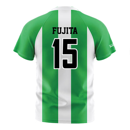 Marshall - NCAA Men's Soccer : Takahiro Fujita - Green/White Stripes Soccer Jersey