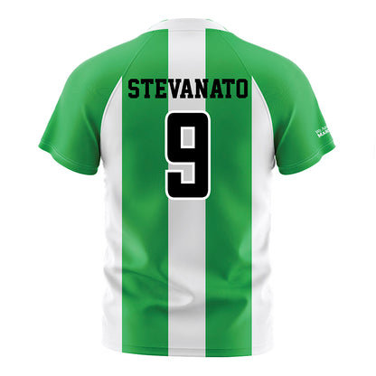 Marshall - NCAA Men's Soccer : Gabriel Stevanato - Green/White Stripes Soccer Jersey-1