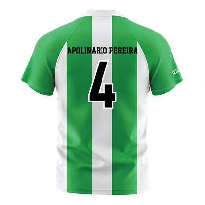 Marshall - NCAA Men's Soccer : Thiago Apolinario Pereira - Green/White Stripes Soccer Jersey-1