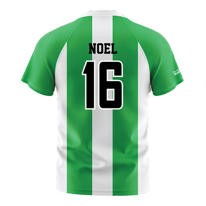 Marshall - NCAA Men's Soccer : Larry Noel - Green/White Stripes Soccer Jersey-1