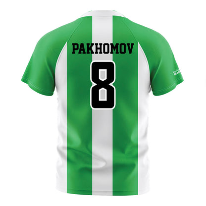 Marshall - NCAA Men's Soccer : Kirill Pakhomov - Green/White Stripes Soccer Jersey-1